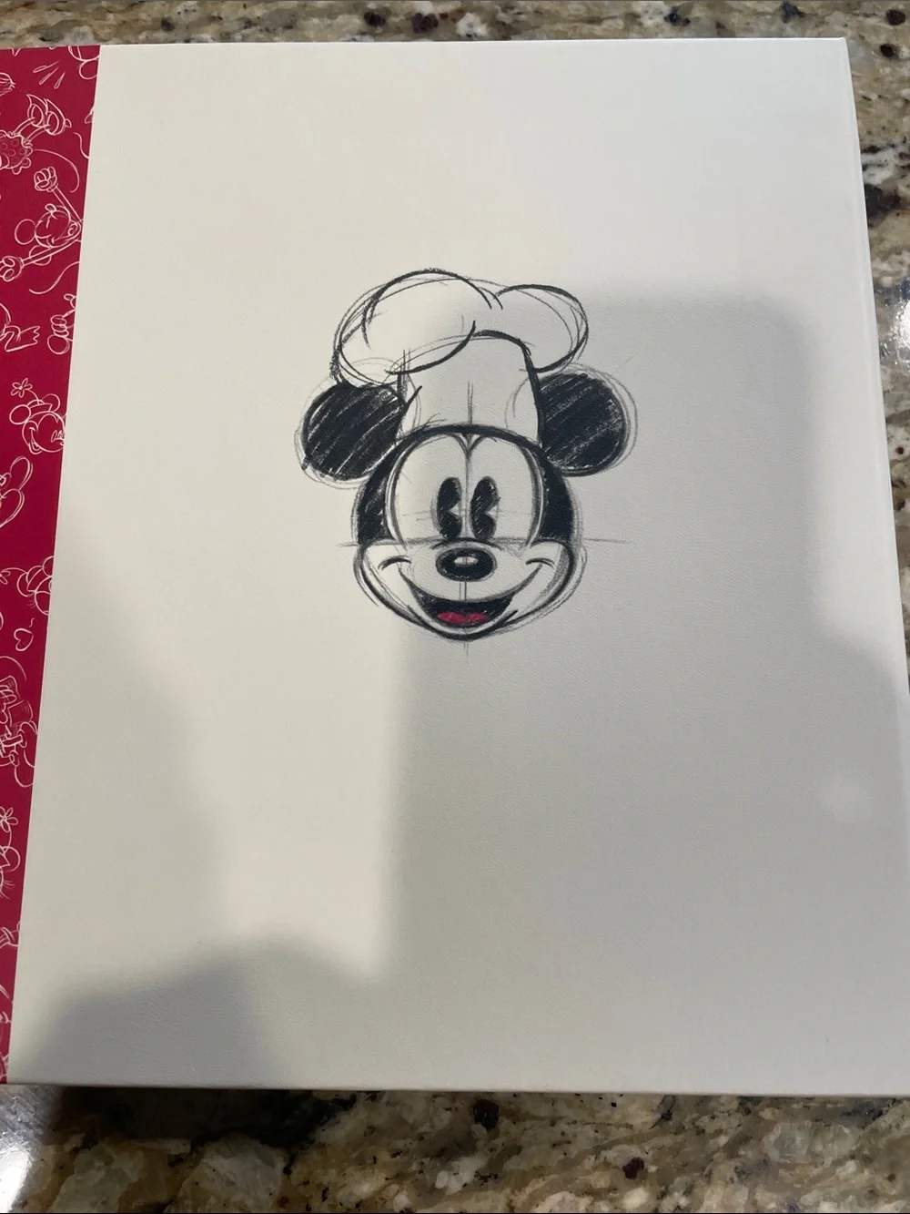 Disney Mickey Mouse Chef Recipe Binder in White and Pink